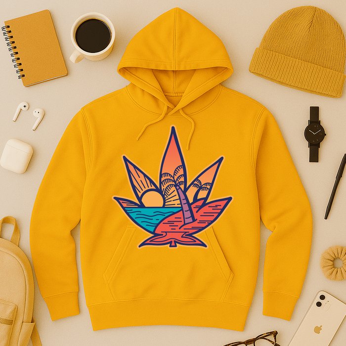 Cannabis Leaf Beach Hoodie