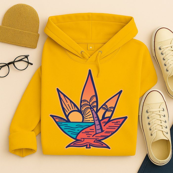 Cannabis Leaf Beach Hoodie