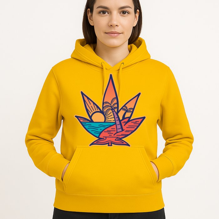 Cannabis Leaf Beach Hoodie