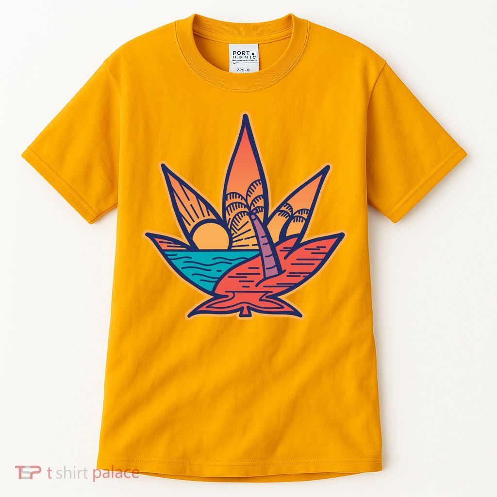 Cannabis Leaf Beach Tall T-Shirt