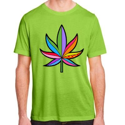 Cannabis Leaf Colorful Patterns Weed Adult ChromaSoft Performance T-Shirt