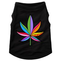 Cannabis Leaf Colorful Patterns Weed Doggie Tank