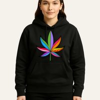 Cannabis Leaf Colorful Patterns Weed Hoodie