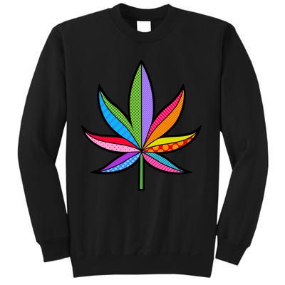 Cannabis Leaf Colorful Patterns Weed Sweatshirt