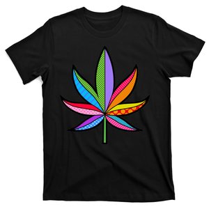 Cannabis Leaf Colorful Patterns Weed T-Shirt