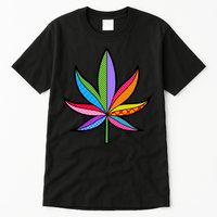 Cannabis Leaf Colorful Patterns Weed Tall T-Shirt