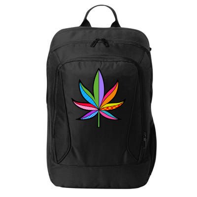 Cannabis Leaf Colorful Patterns Weed City Backpack