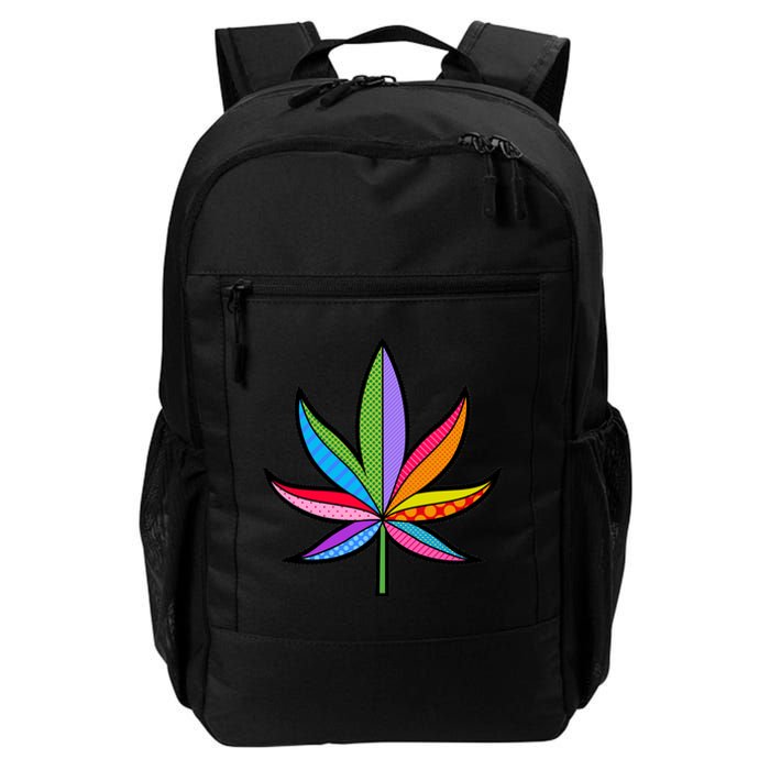 Cannabis Leaf Colorful Patterns Weed Daily Commute Backpack