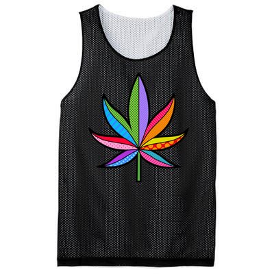 Cannabis Leaf Colorful Patterns Weed Mesh Reversible Basketball Jersey Tank