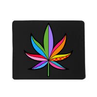 Cannabis Leaf Colorful Patterns Weed Mousepad