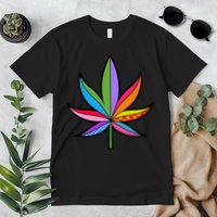 Cannabis Leaf Colorful Patterns Weed Premium T-Shirt