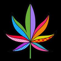 Cannabis Leaf Colorful Patterns Weed Premium T-Shirt