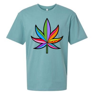 Cannabis Leaf Colorful Patterns Weed Sueded Cloud Jersey T-Shirt