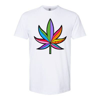 Cannabis Leaf Colorful Patterns Weed Softstyle CVC T-Shirt