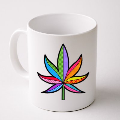 Cannabis Leaf Colorful Patterns Weed Coffee Mug