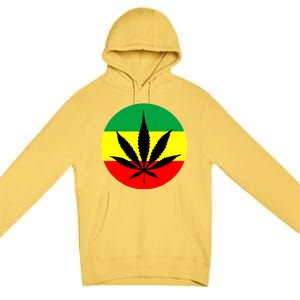 Cannabis Leaf Jamaican Style Premium Pullover Hoodie