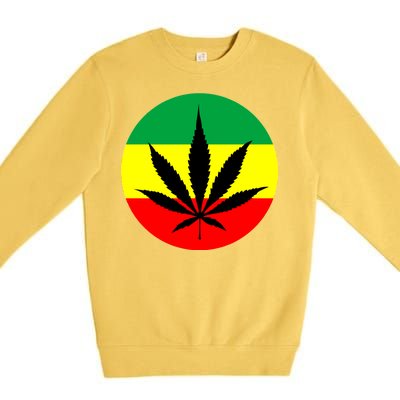 Cannabis Leaf Jamaican Style Premium Crewneck Sweatshirt