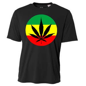 Cannabis Leaf Jamaican Style Cooling Performance Crew T-Shirt