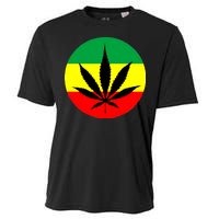 Cannabis Leaf Jamaican Style Cooling Performance Crew T-Shirt