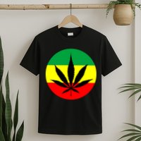Cannabis Leaf Jamaican Style T-Shirt