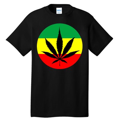 Cannabis Leaf Jamaican Style Tall T-Shirt