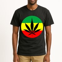 Cannabis Leaf Jamaican Style Tall T-Shirt
