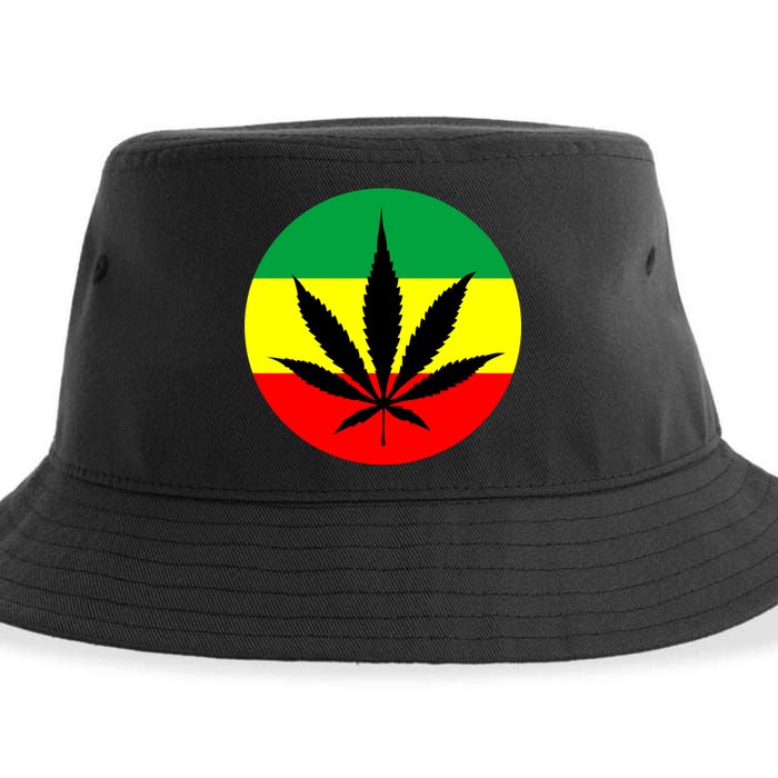 Cannabis Leaf Jamaican Style Sustainable Bucket Hat