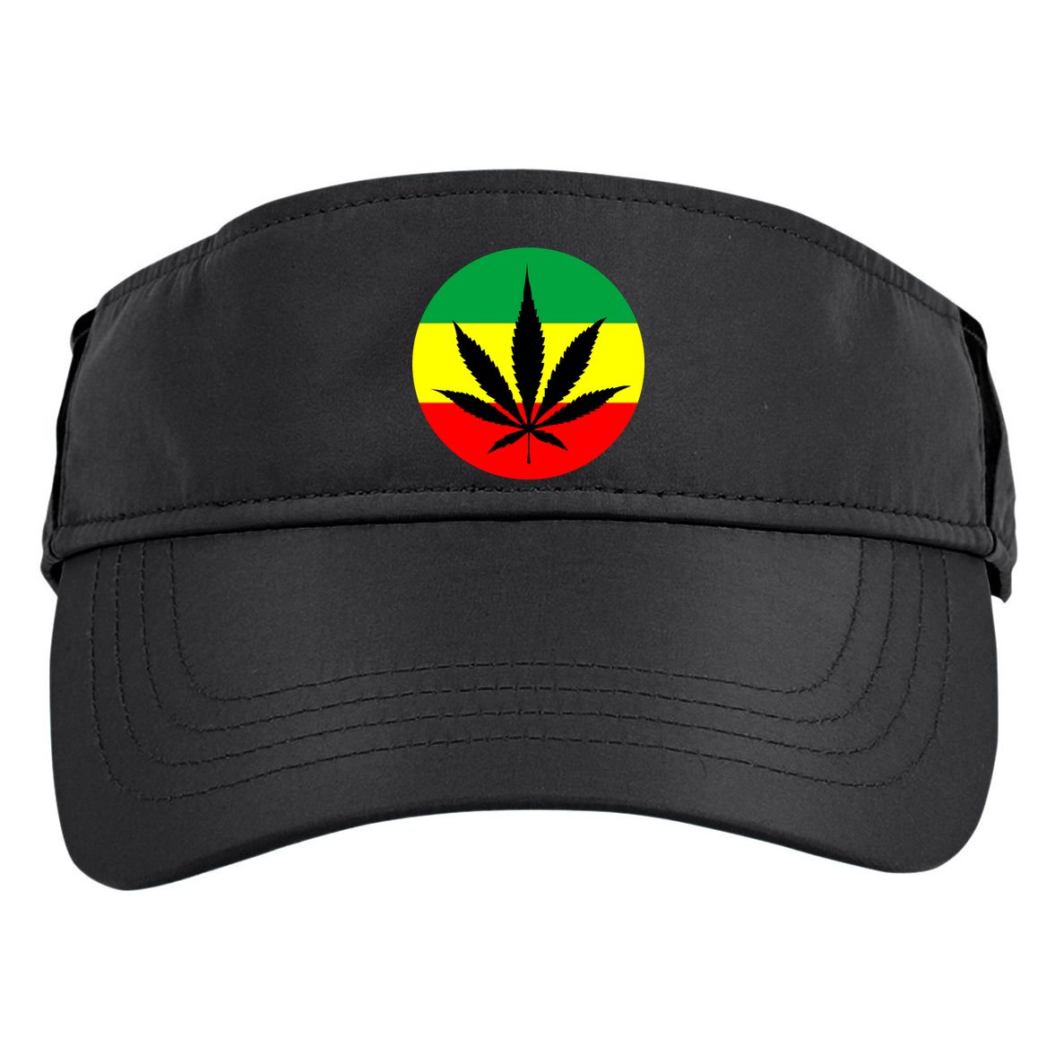 Cannabis Leaf Jamaican Style Adult Drive Performance Visor