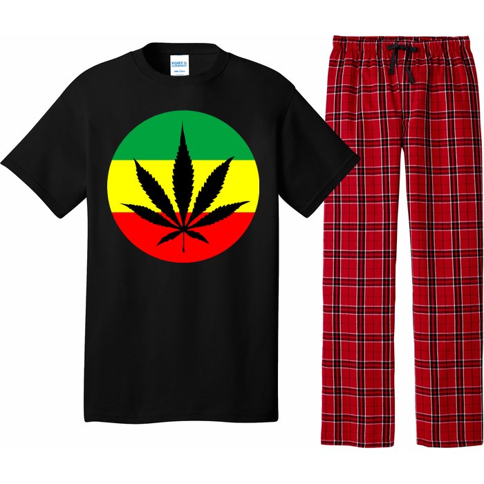 Cannabis Leaf Jamaican Style Pajama Set