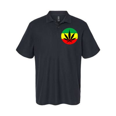 Cannabis Leaf Jamaican Style Softstyle Adult Sport Polo