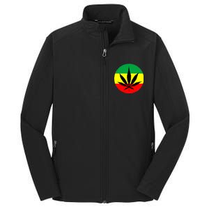 Cannabis Leaf Jamaican Style Core Soft Shell Jacket