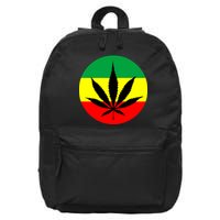 Cannabis Leaf Jamaican Style 16 in Basic Backpack