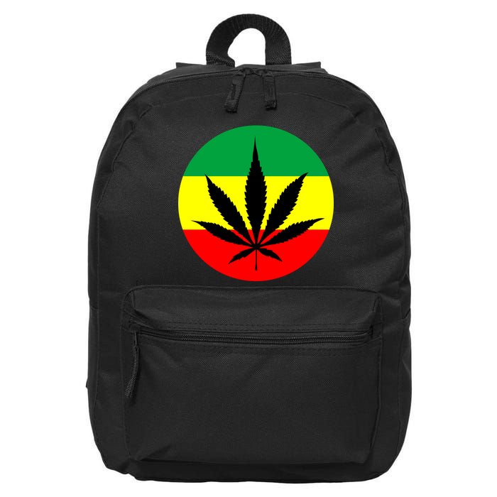 Cannabis Leaf Jamaican Style 16 in Basic Backpack