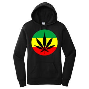 Cannabis Leaf Jamaican Style Women's Pullover Hoodie