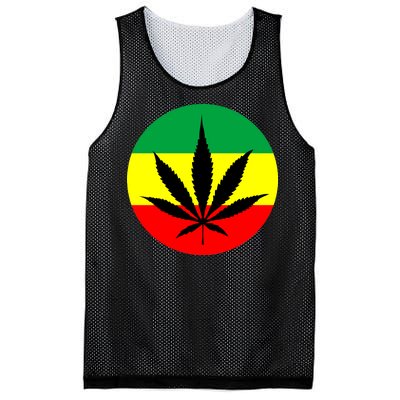 Cannabis Leaf Jamaican Style Mesh Reversible Basketball Jersey Tank