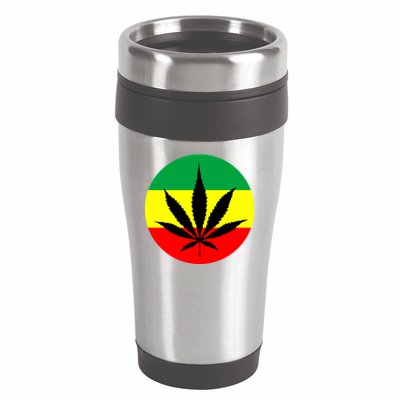 Cannabis Leaf Jamaican Style 16oz Travel Tumbler