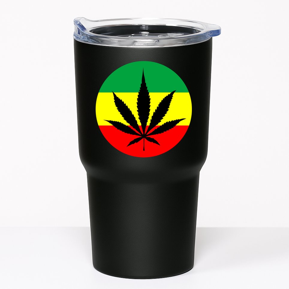 Cannabis Leaf Jamaican Style Tumbler