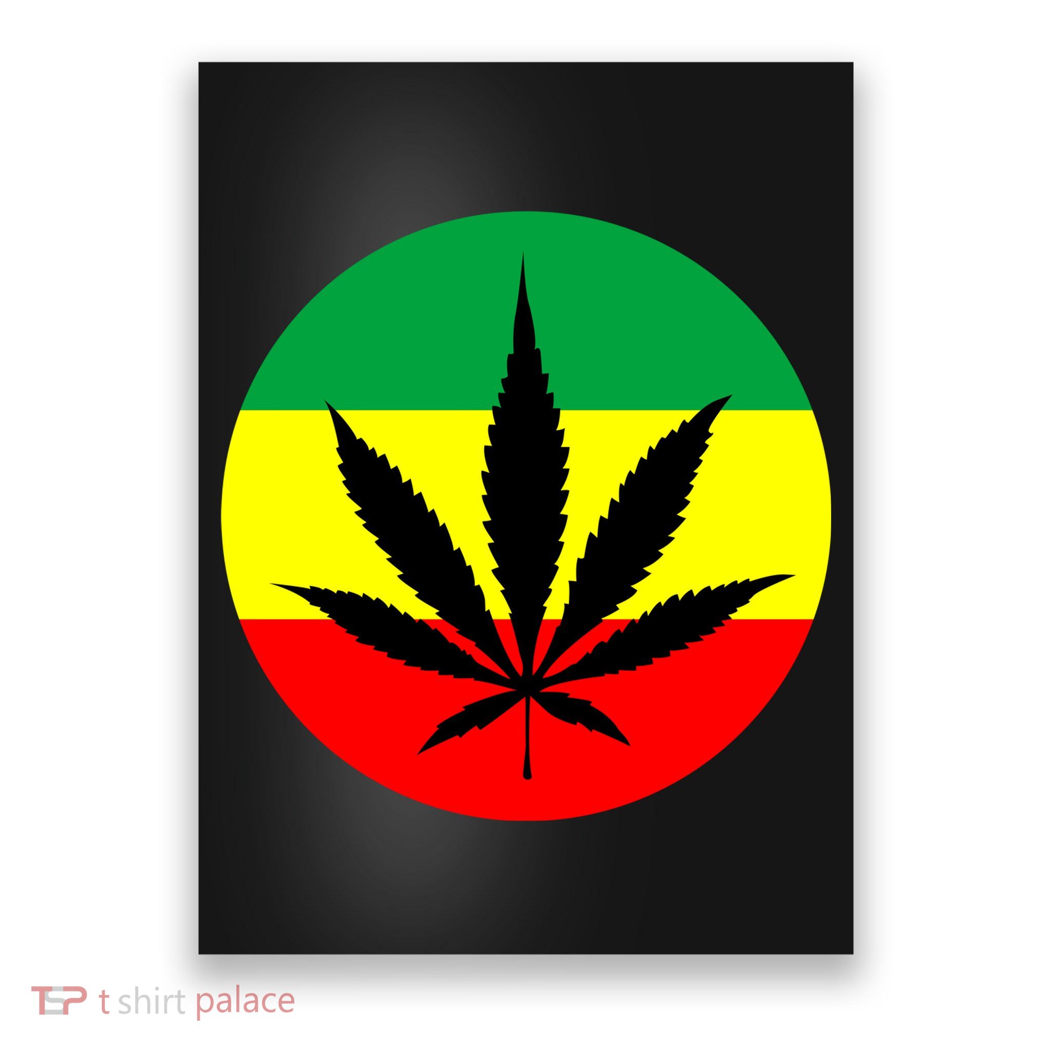 Cannabis Leaf Jamaican Style Poster