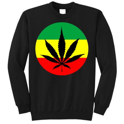 Cannabis Leaf Jamaican Style Tall Sweatshirt