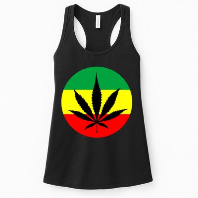 Cannabis Leaf Jamaican Style Womens Tank Top