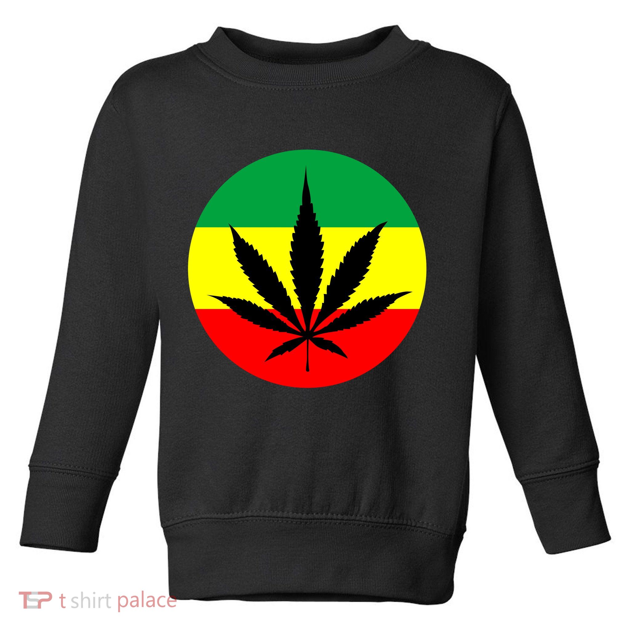 Cannabis Leaf Jamaican Style Toddler Sweatshirt