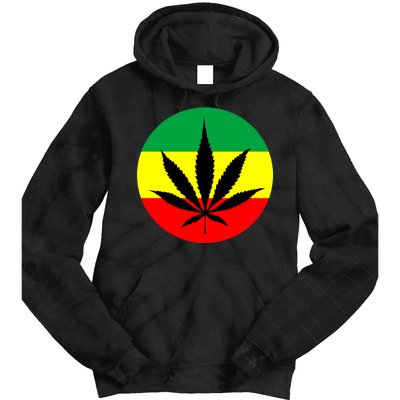 Cannabis Leaf Jamaican Style Tie Dye Hoodie