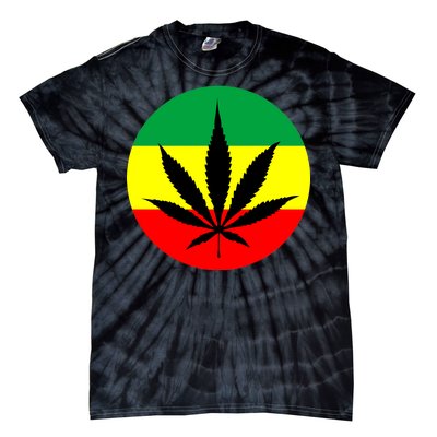 Cannabis Leaf Jamaican Style Tie-Dye T-Shirt