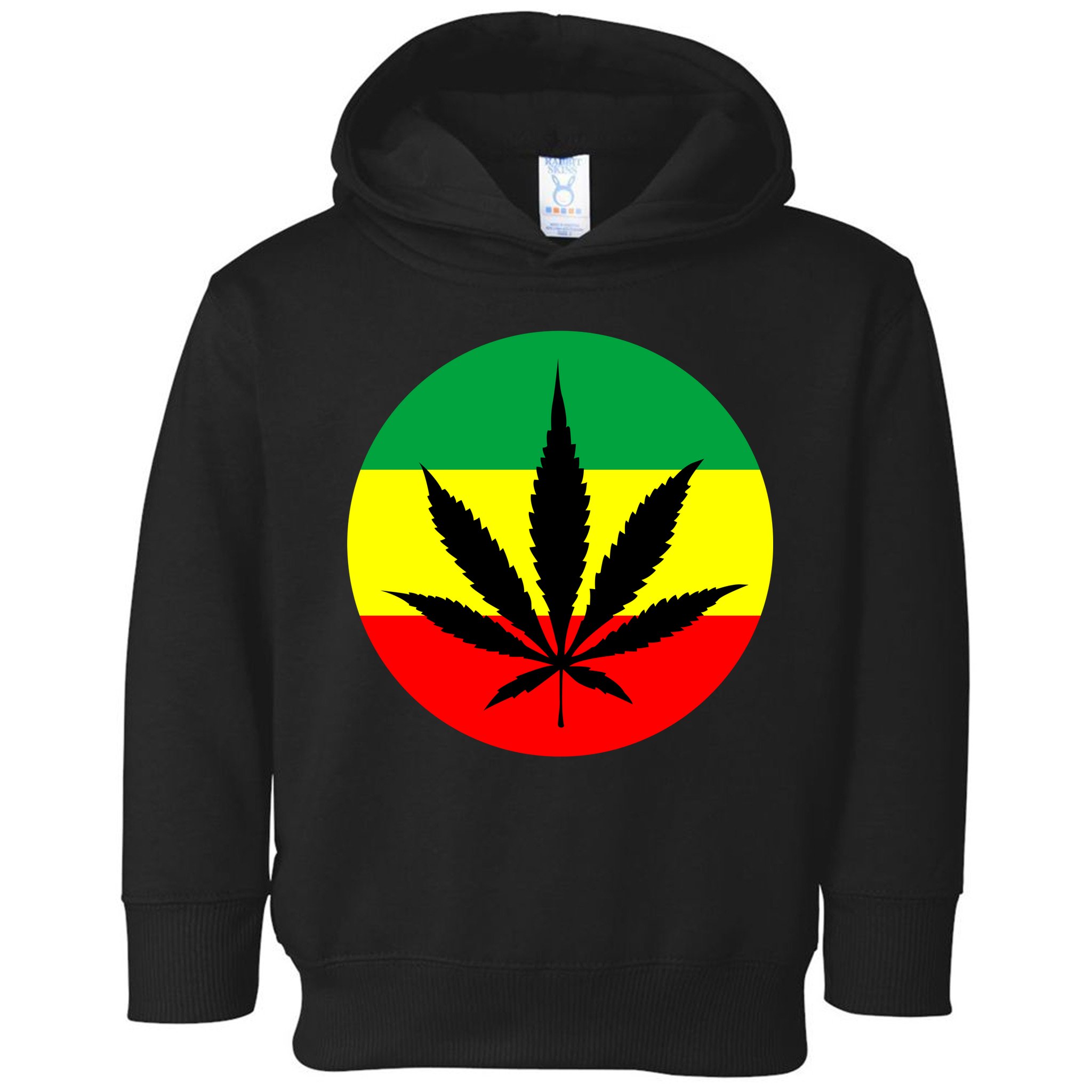 Cannabis Leaf Jamaican Style Toddler Hoodie