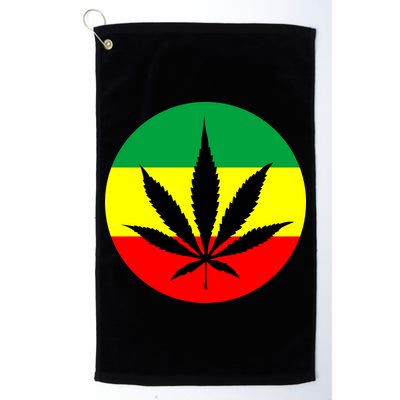 Cannabis Leaf Jamaican Style Golf Towel
