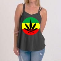 Cannabis Leaf Jamaican Style Women's Strappy Tank