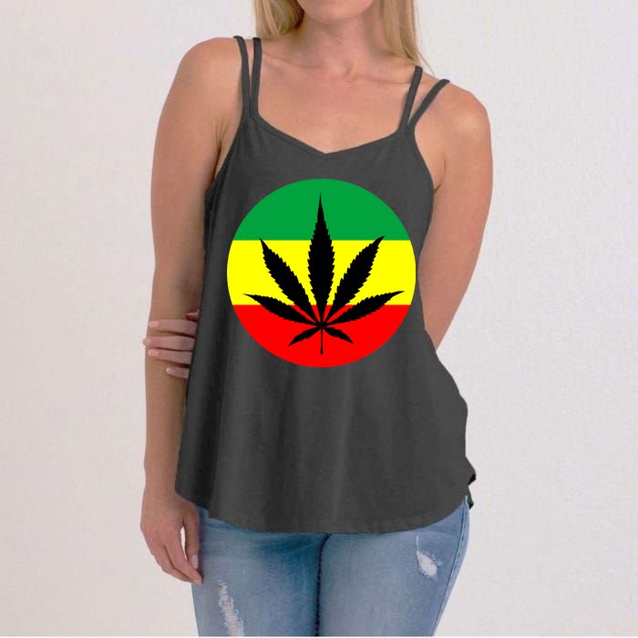 Cannabis Leaf Jamaican Style Women's Strappy Tank