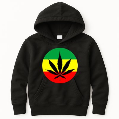 Cannabis Leaf Jamaican Style Kids Hoodie