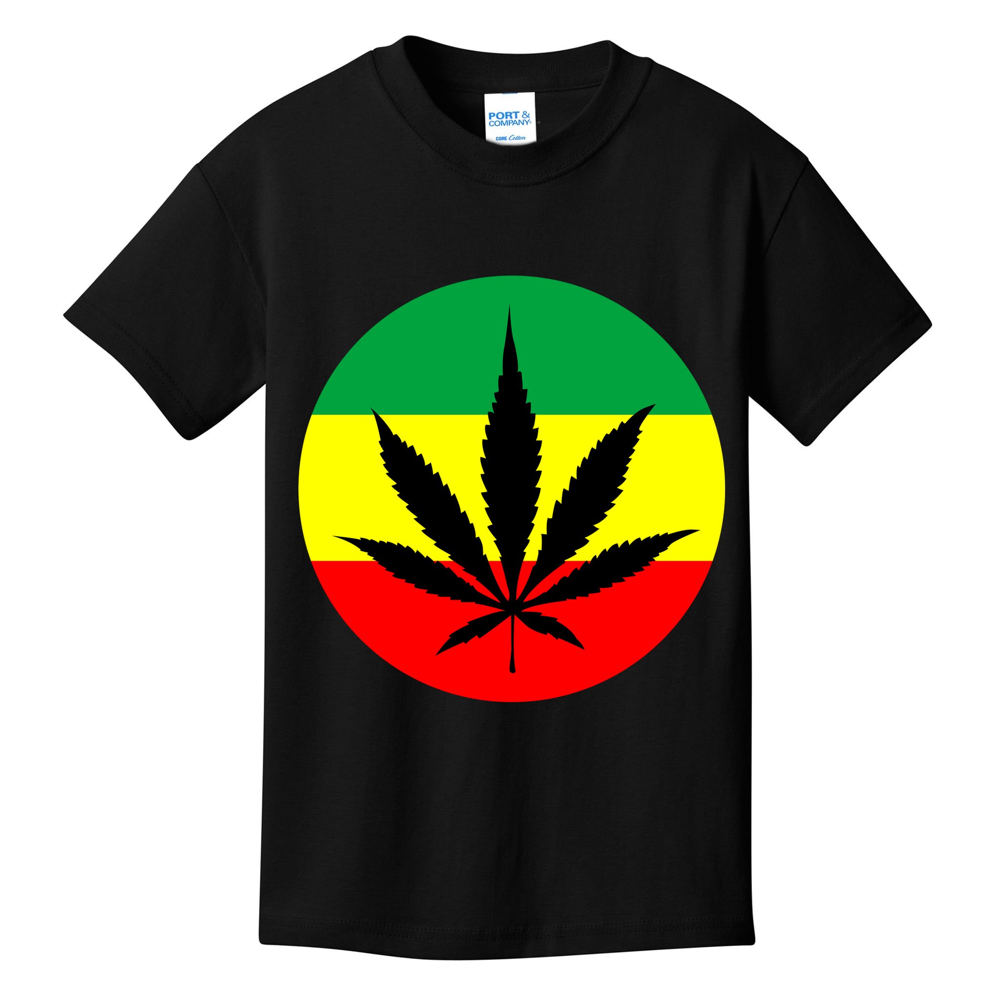 Cannabis Leaf Jamaican Style Kids T-Shirt
