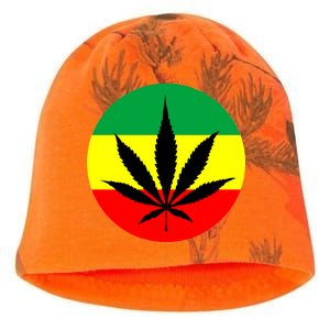 Cannabis Leaf Jamaican Style Kati - Camo Knit Beanie